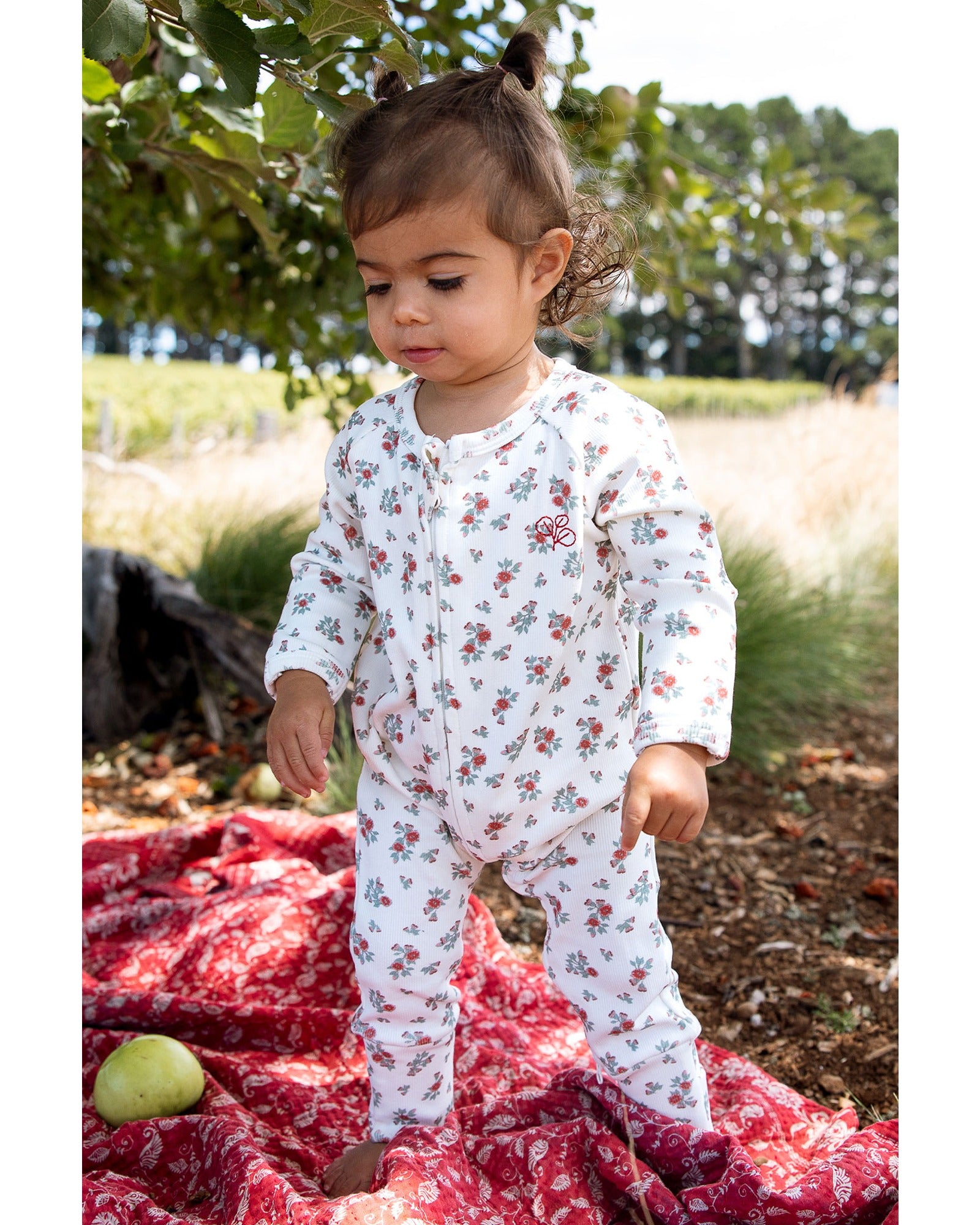 Homegrown Pink Eucalypt Rib Growsuit