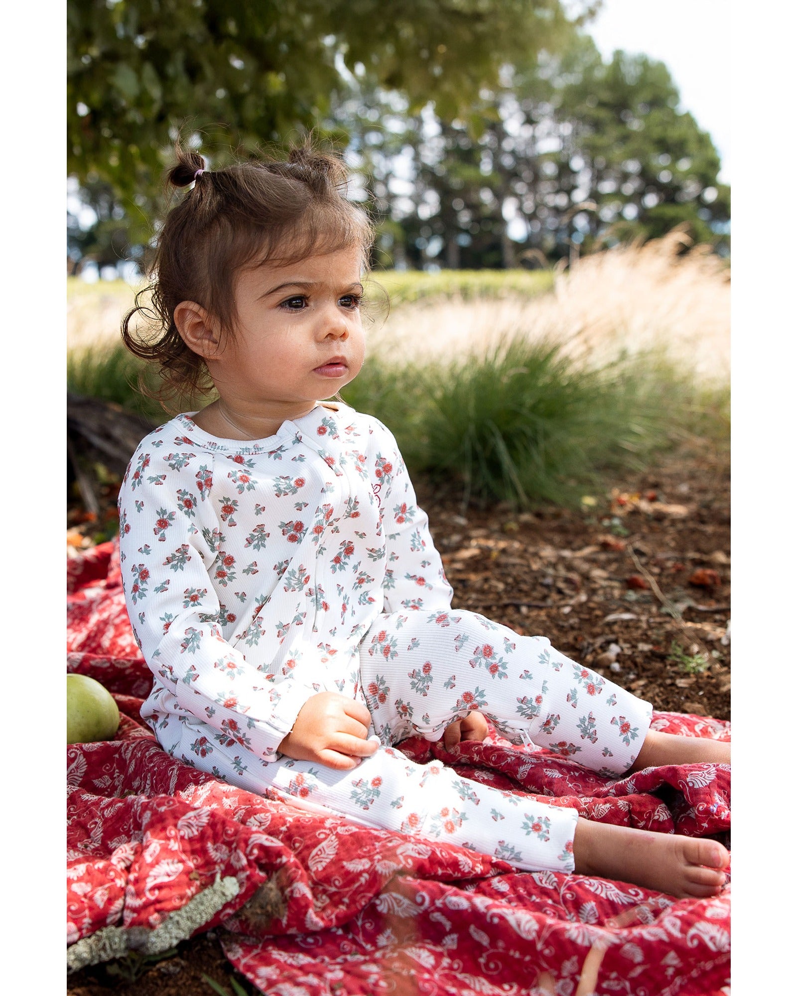 Homegrown Pink Eucalypt Rib Growsuit