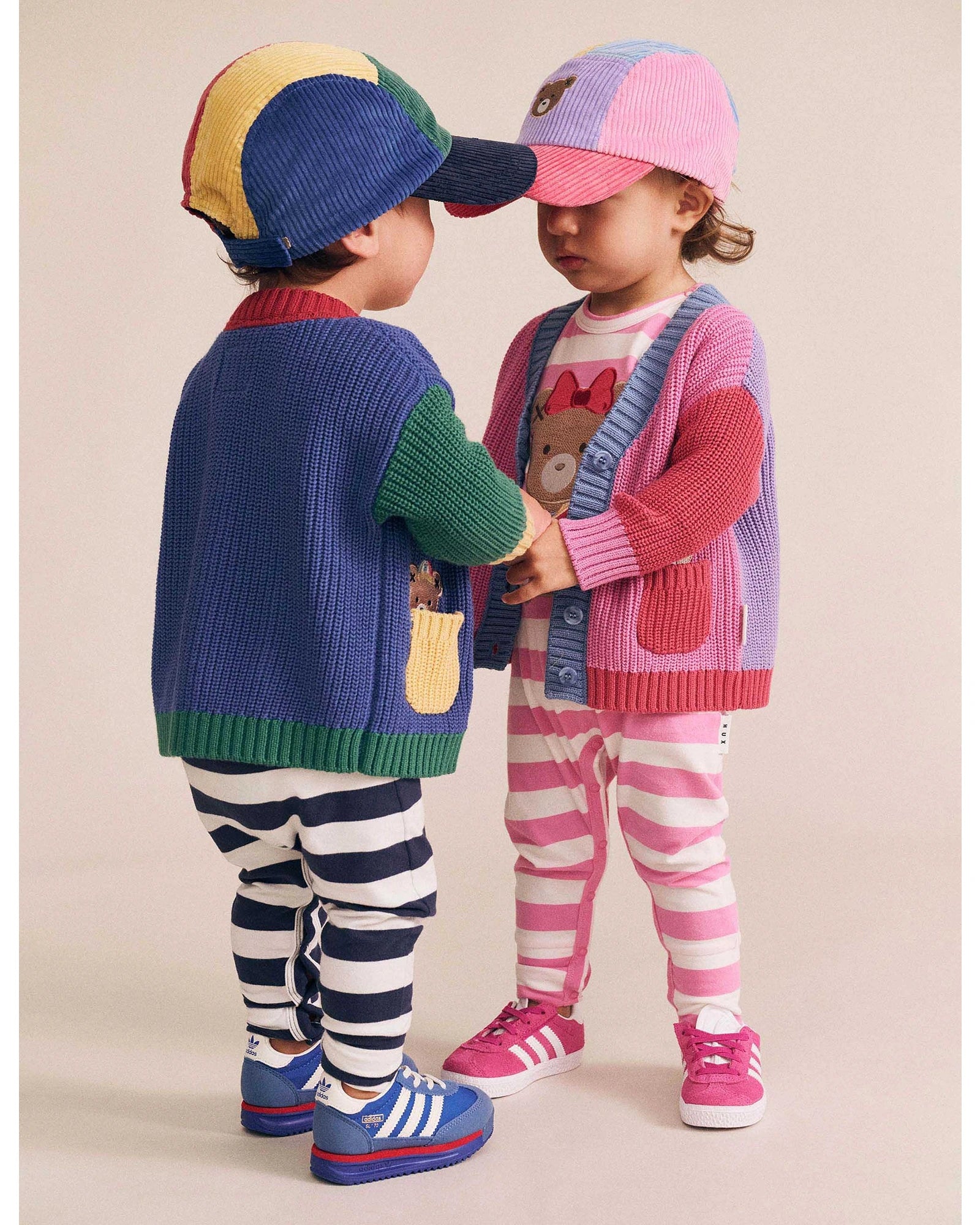 Colour Block Huxette Cardi - Strawberry Multi