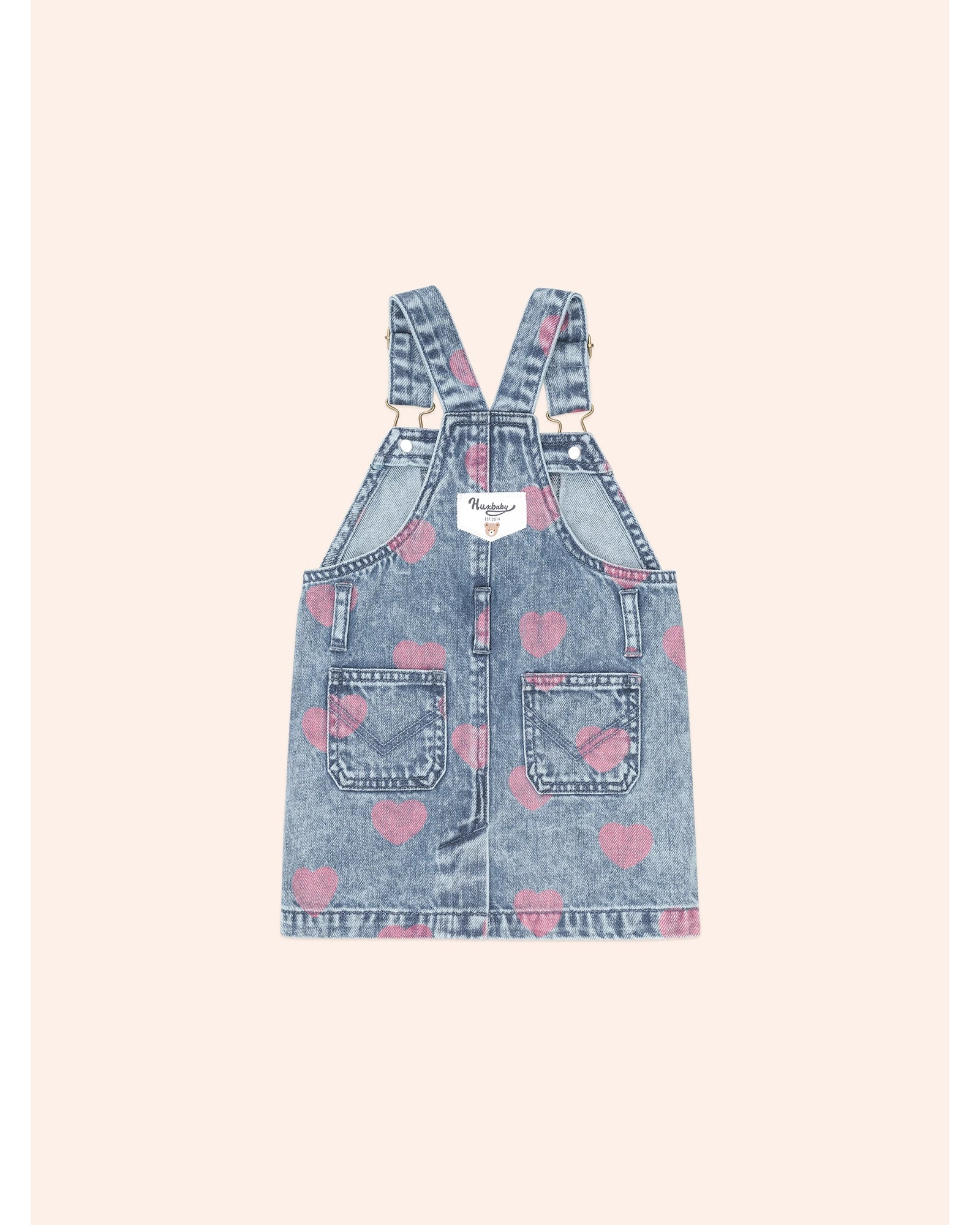 Dreamy Denim Hearts Pinafore