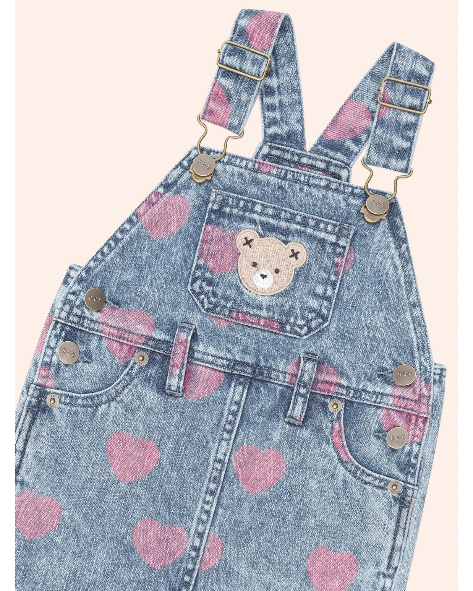 Dreamy Denim Hearts Pinafore