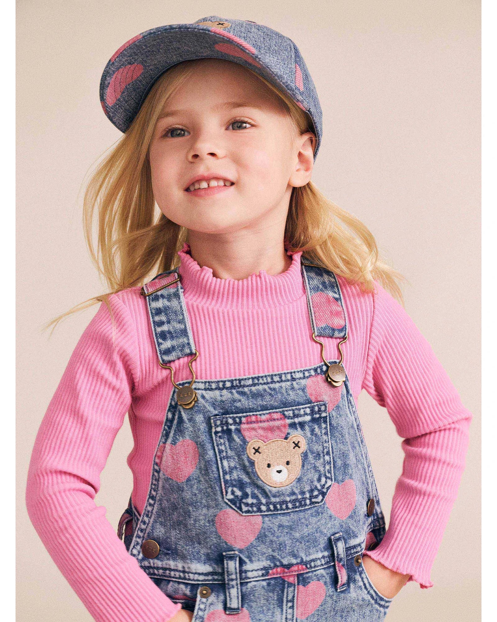 Dreamy Denim Hearts Pinafore
