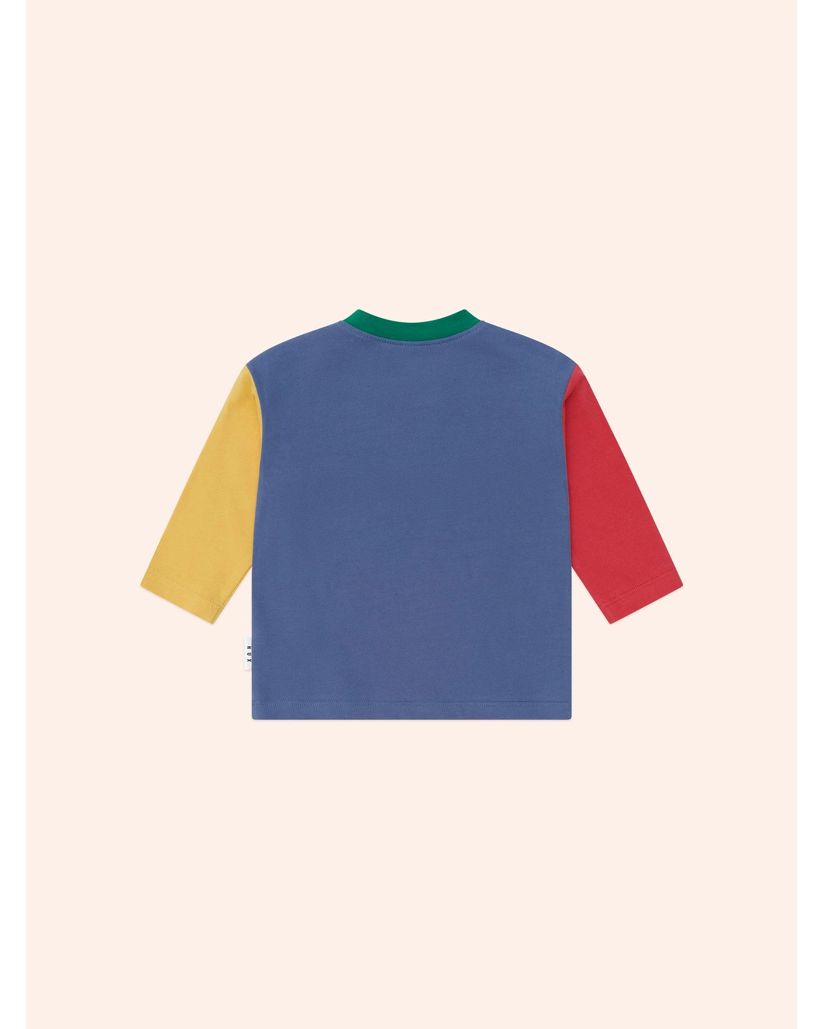 Colour Block Construction Top - Vintage Blue 1Yr