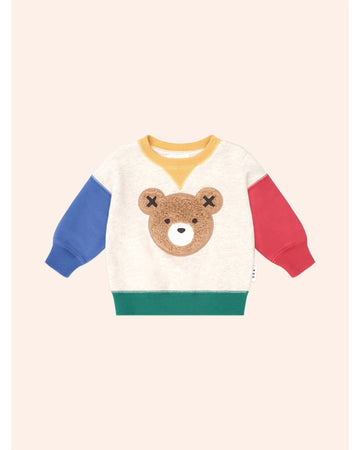 Furry Huxbear Colour Block Sweatshirt - Multi 1Yr