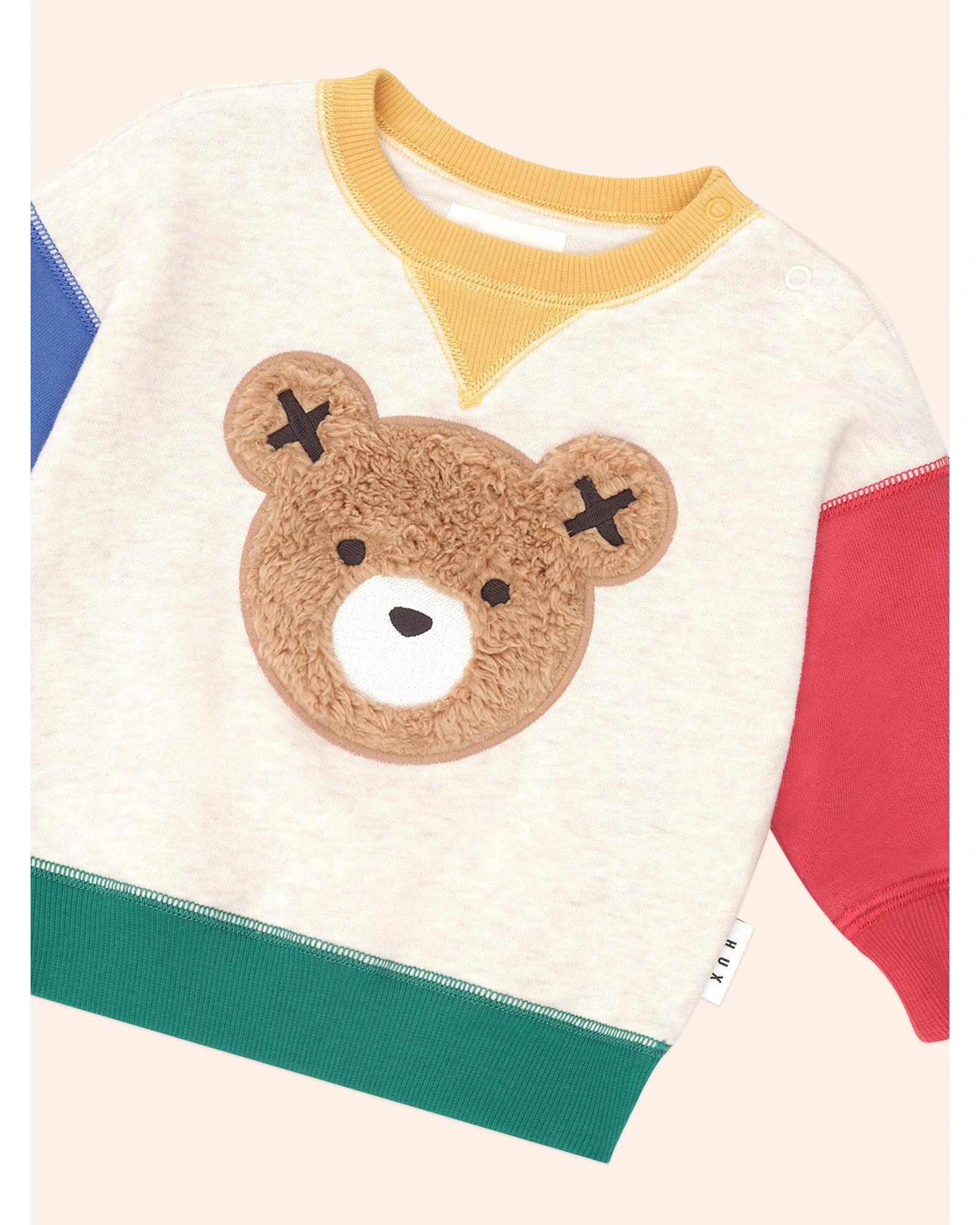 Furry Huxbear Colour Block Sweatshirt - Multi 1Yr