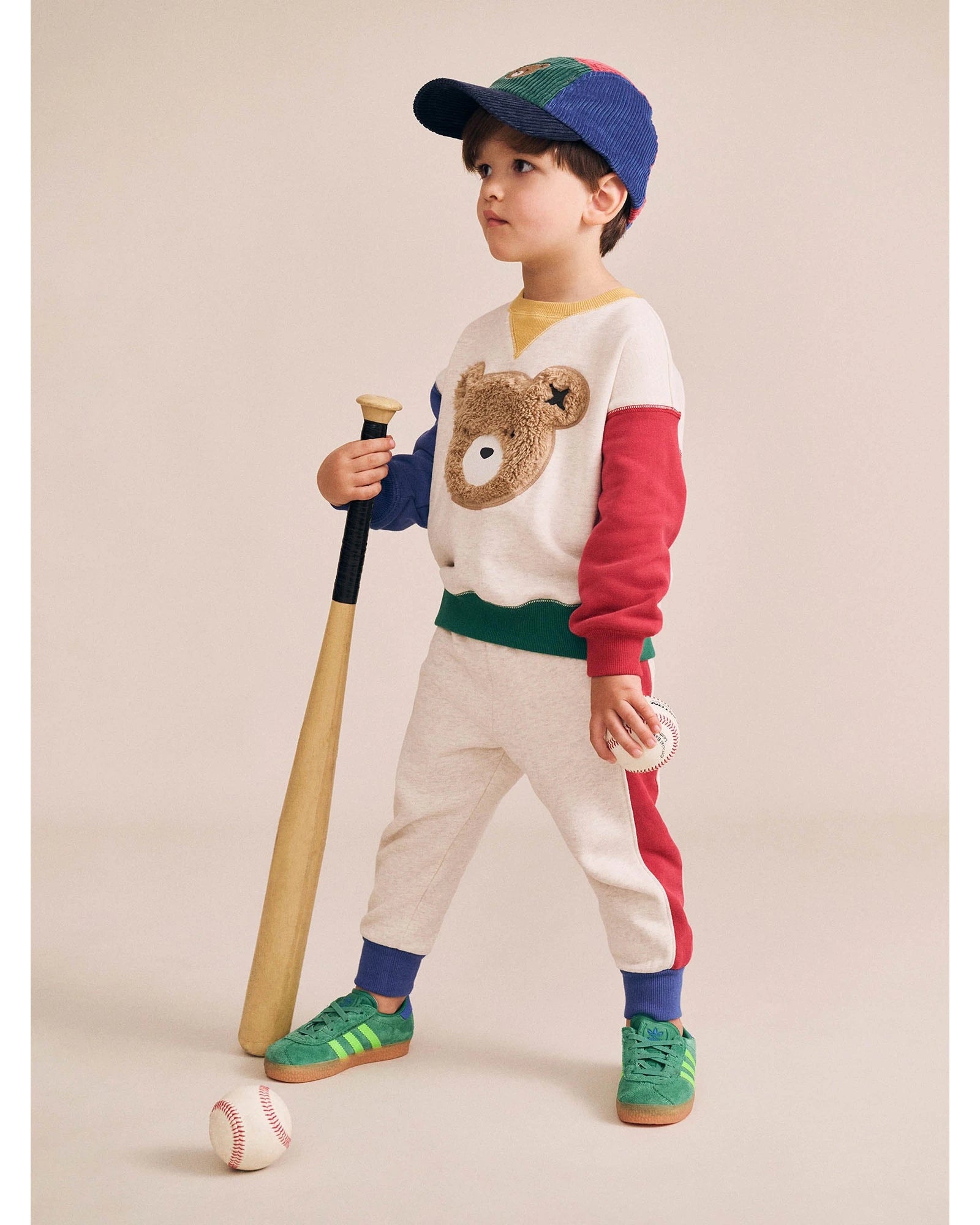 Furry Huxbear Colour Block Sweatshirt - Multi