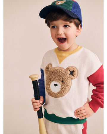Furry Huxbear Colour Block Sweatshirt - Multi