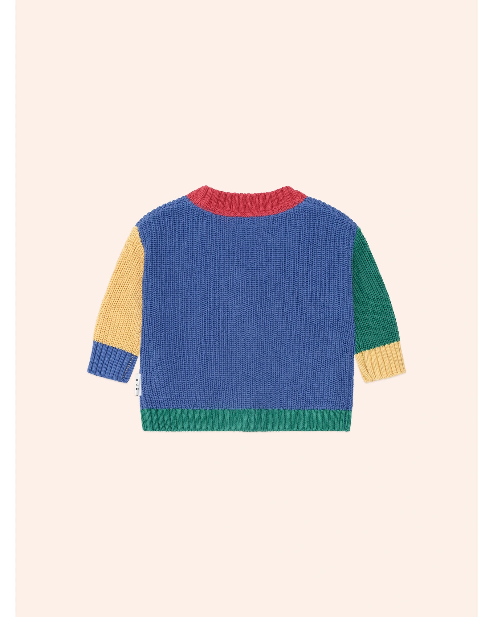 Colour Block Varsity Hux Cardi -Blue Multi