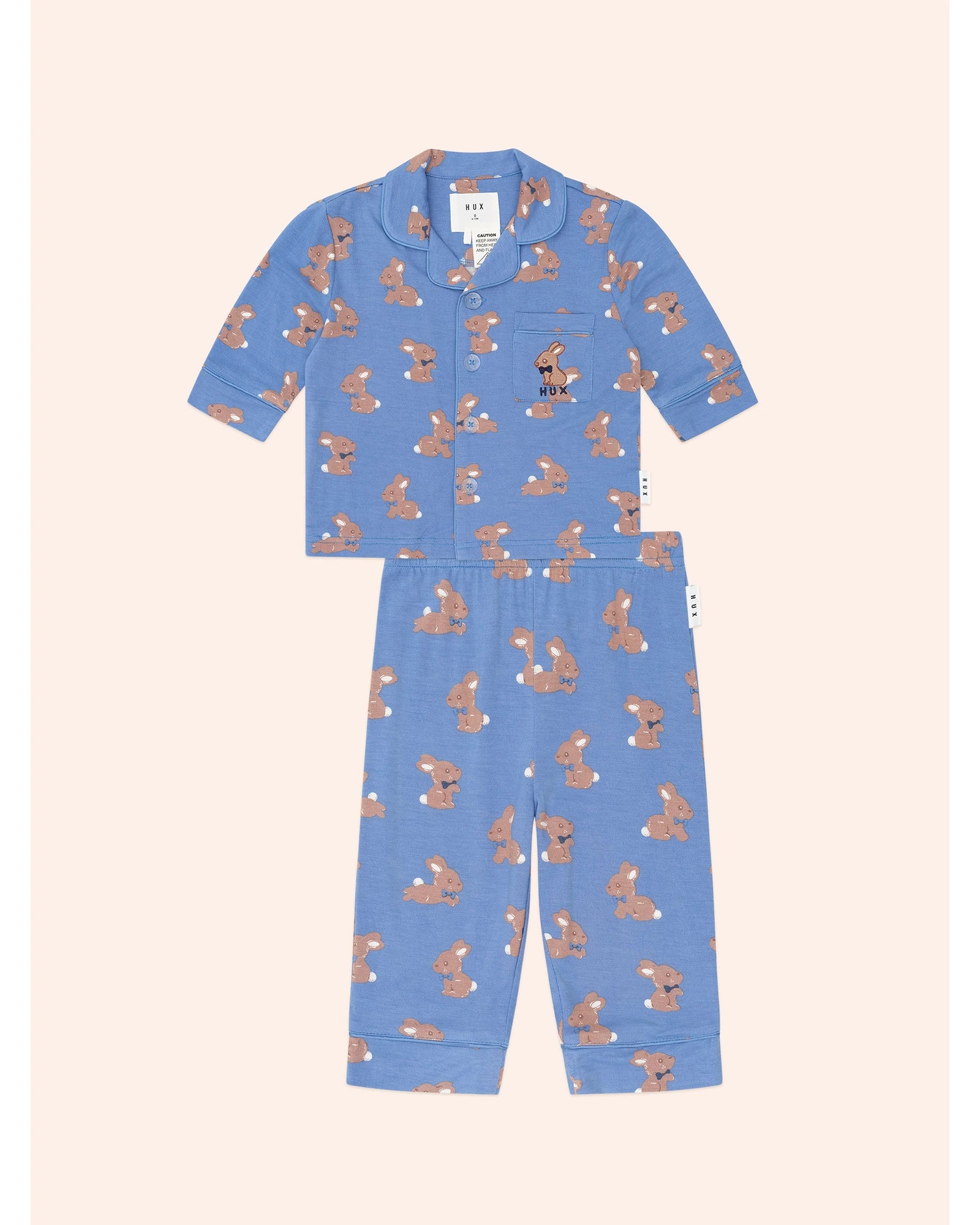 Vintage Blue Bunny Pj Set - Vintage Blue