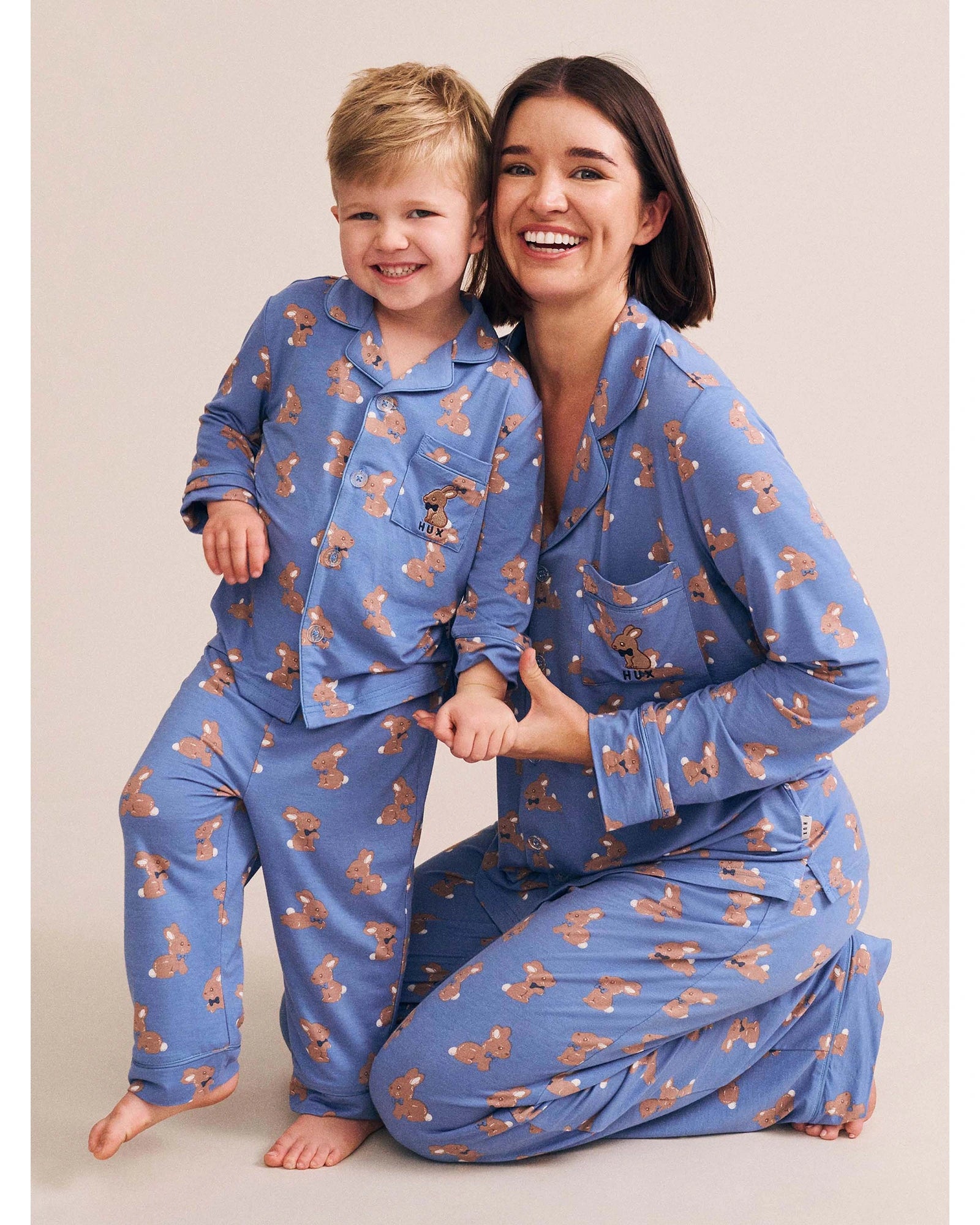 Vintage Blue Bunny Pj Set - Vintage Blue