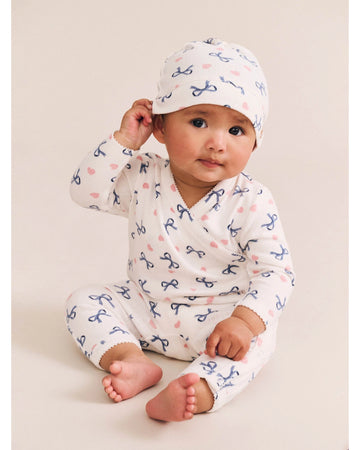 My First Hux Hearts And Bows Newborn Romper