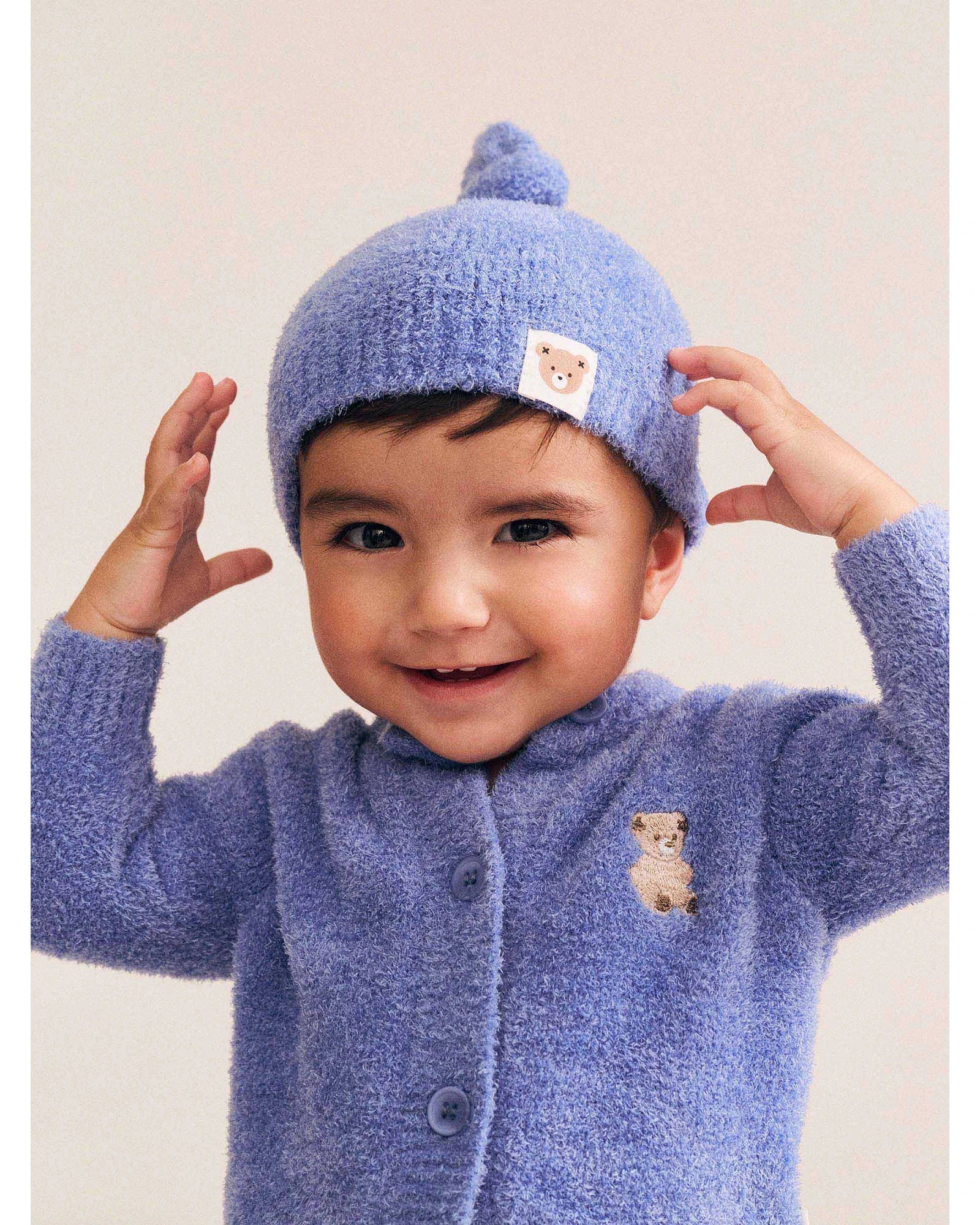 My First Hux Vintage Blue 4Pc Boucle Newborn Set