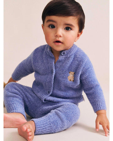 My First Hux Vintage Blue 4Pc Boucle Newborn Set