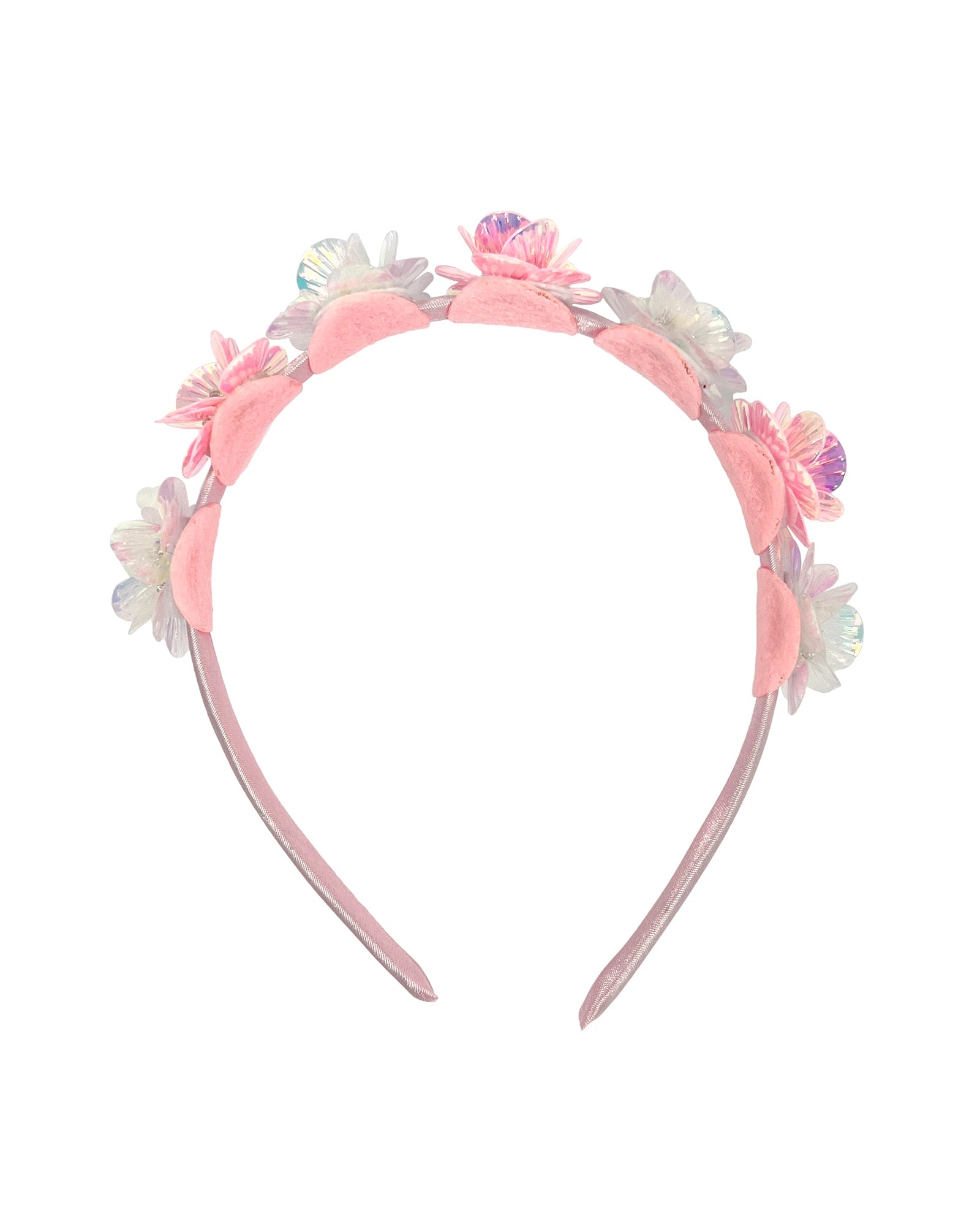 Pink Poppy Mermaid Flower Headband