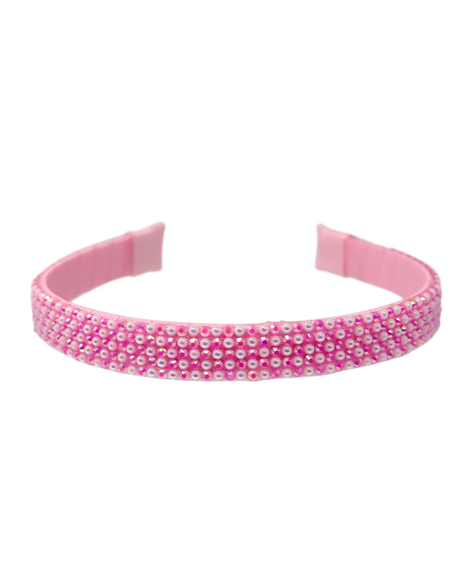 Pink Poppy Pearl Rhinestone Headband - Assorted