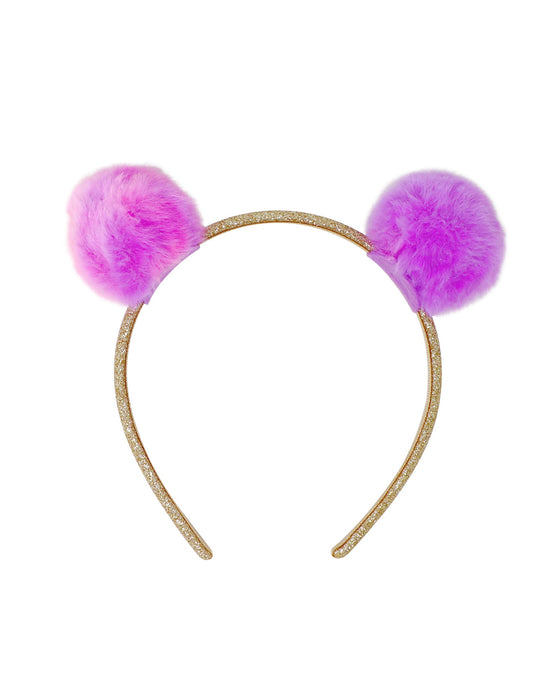 Pink Poppy Twin Fluffy Pom Pom Headband - Assorted