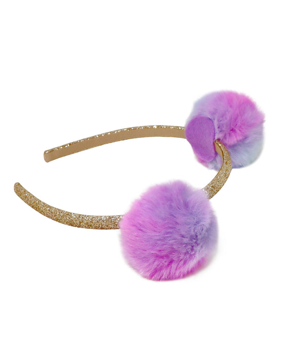 Pink Poppy Twin Fluffy Pom Pom Headband - Assorted
