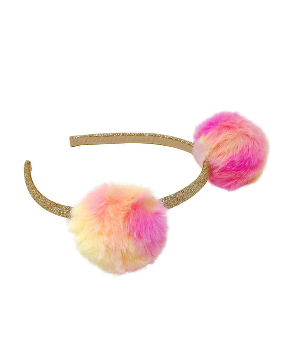 Pink Poppy Twin Fluffy Pom Pom Headband - Assorted