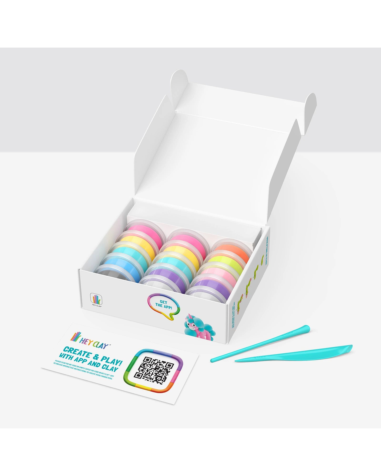 Hey Clay Rainbow Unicorns Set