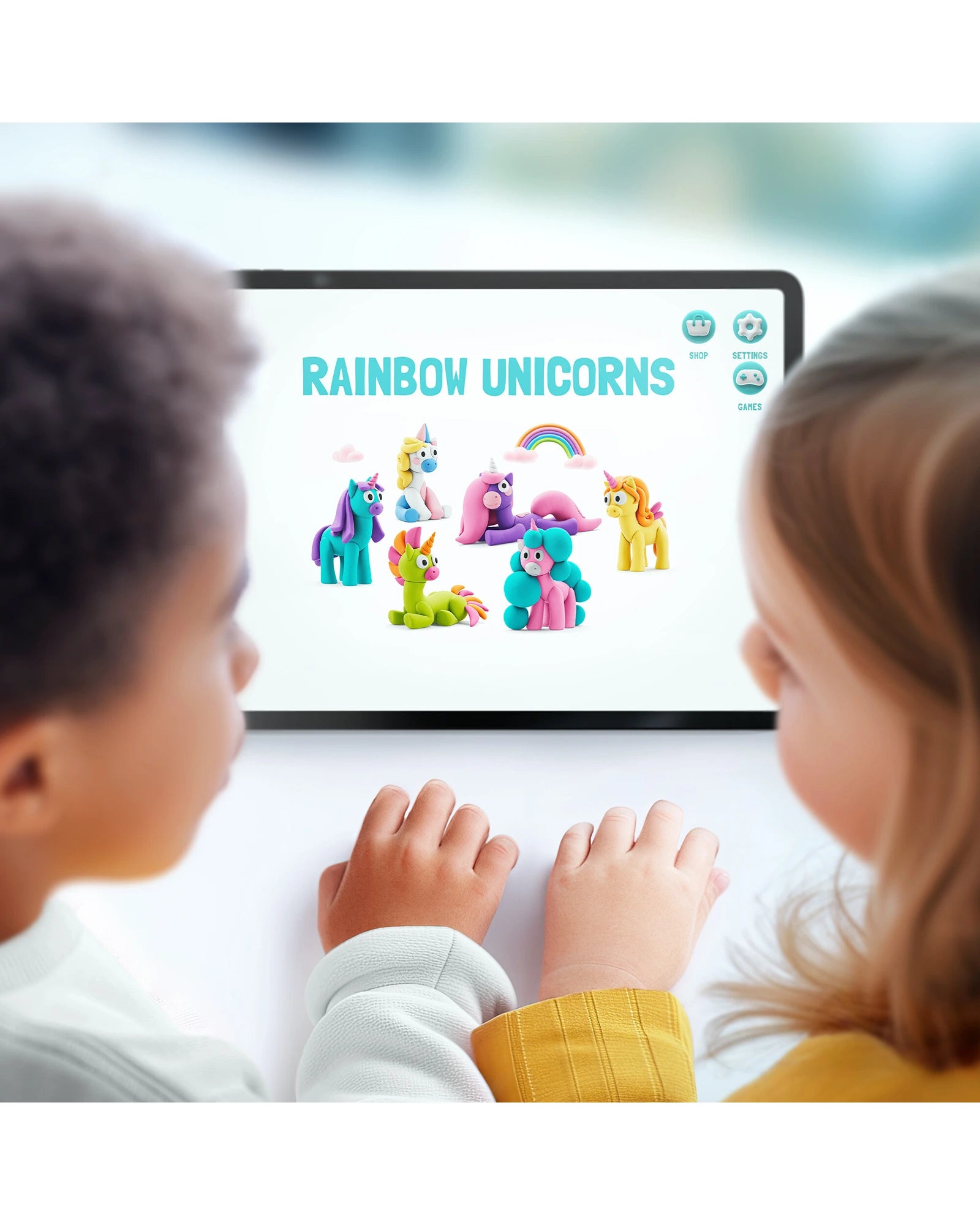 Hey Clay Rainbow Unicorns Set