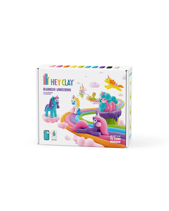Hey Clay Rainbow Unicorns Set