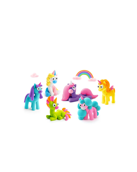 Hey Clay Rainbow Unicorns Set