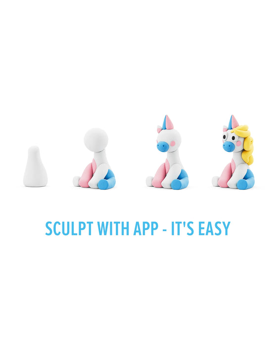 Hey Clay Rainbow Unicorns Set