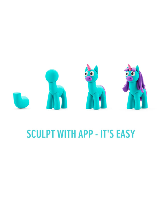 Hey Clay Rainbow Unicorns Set