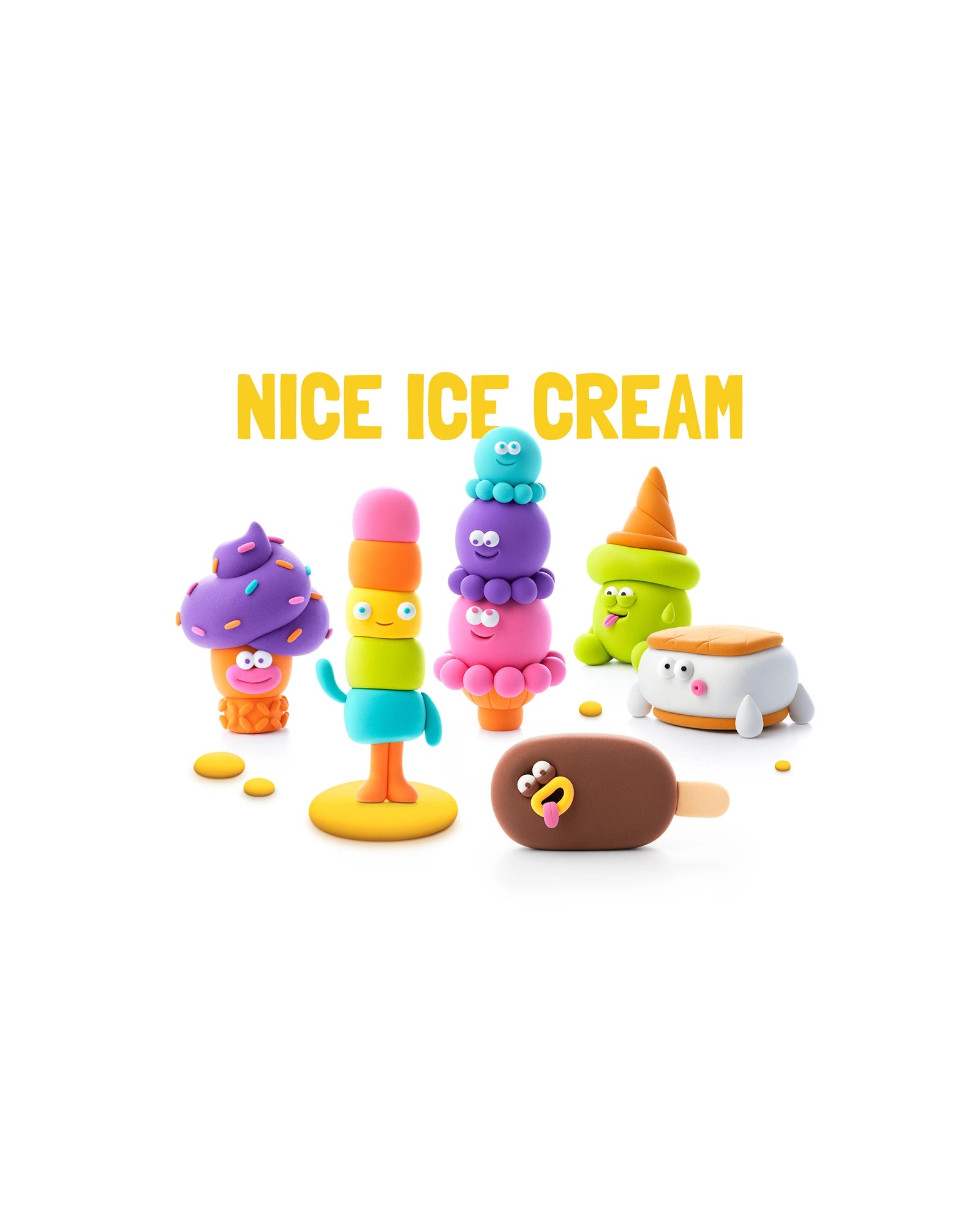 Hey Clay Nice Ice Cream Set