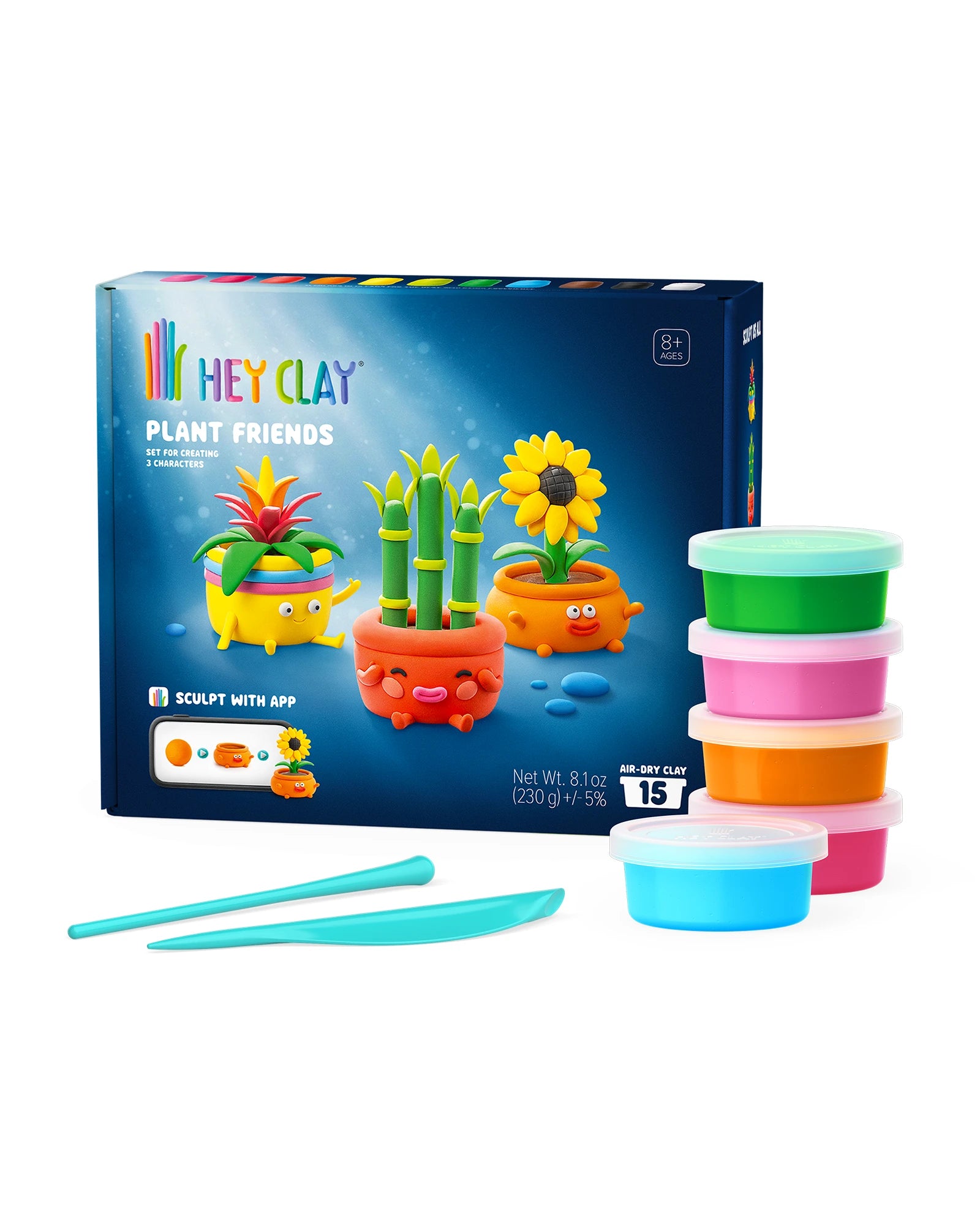 Hey Clay Plant Friends Set