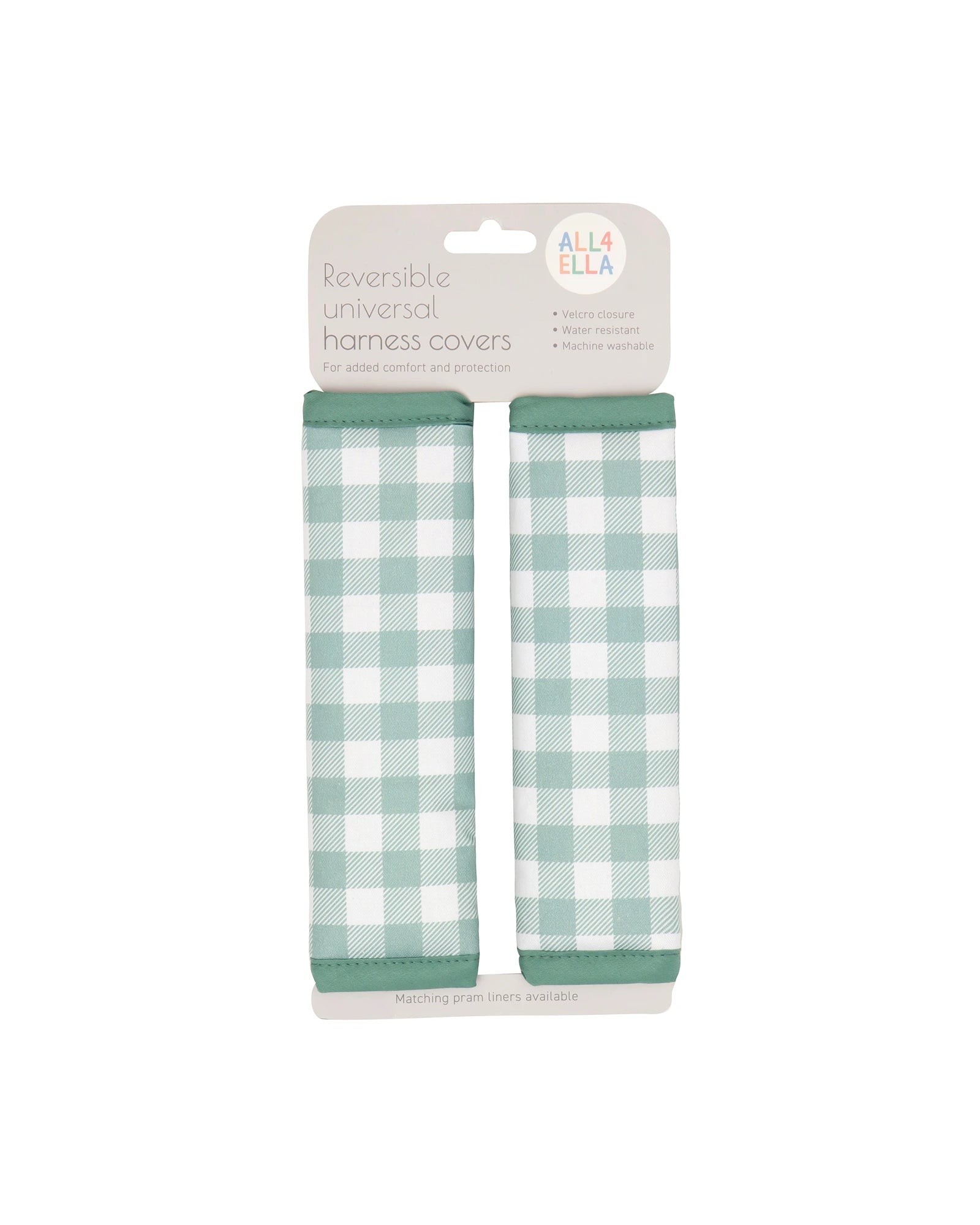 Harness Covers Gingham Sage