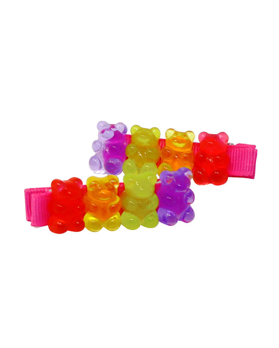 Pink Poppy Gummy Bear Hair Clips