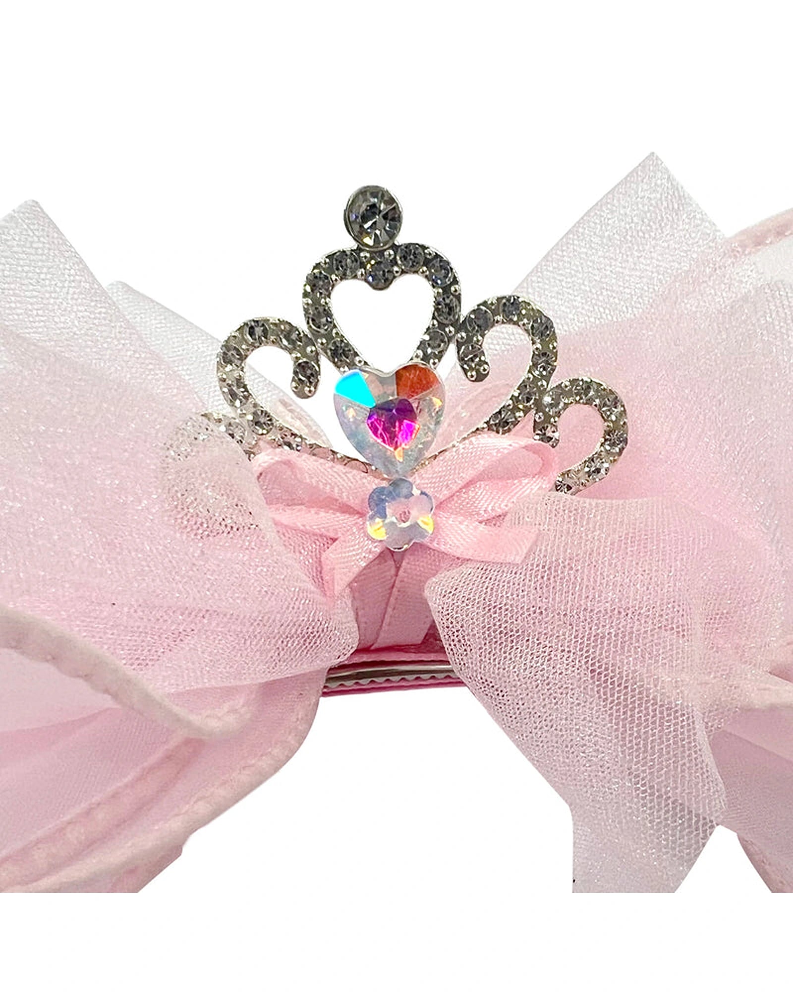 Rhinestone Crown Bow Hair Clip
