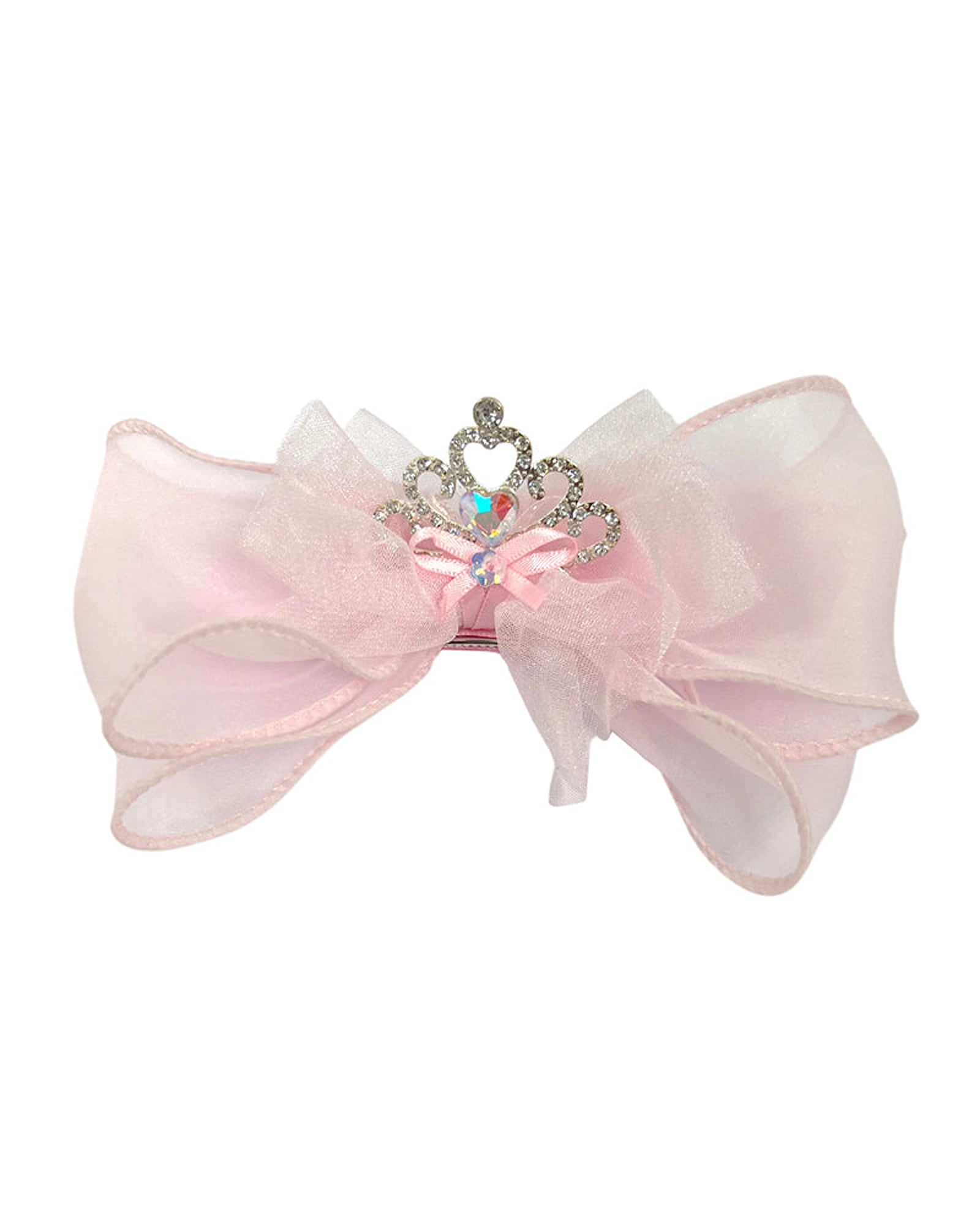 Rhinestone Crown Bow Hair Clip