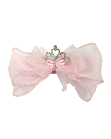 Rhinestone Crown Bow Hair Clip