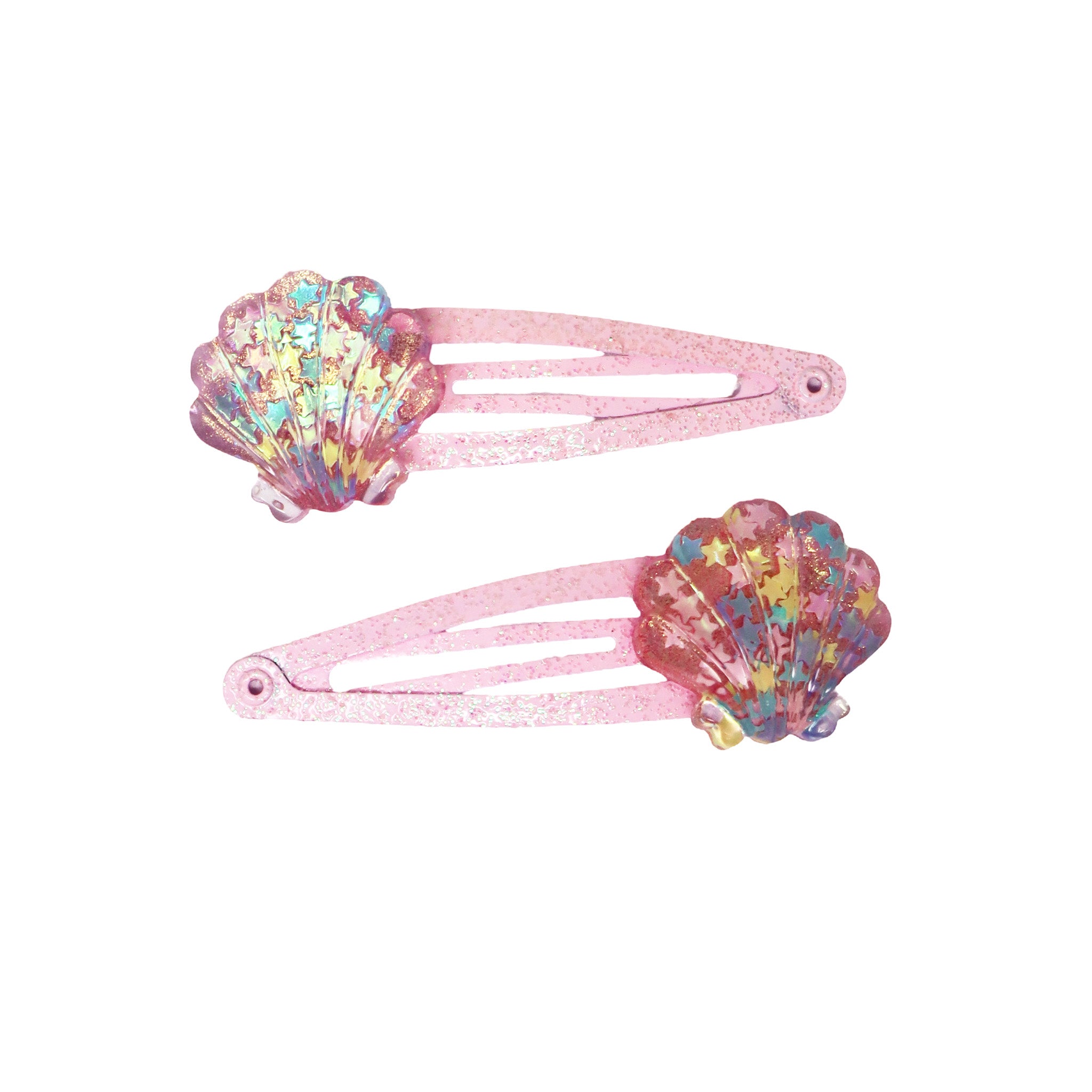 Mermaid Glitter Shell Hair Clips - Assorted