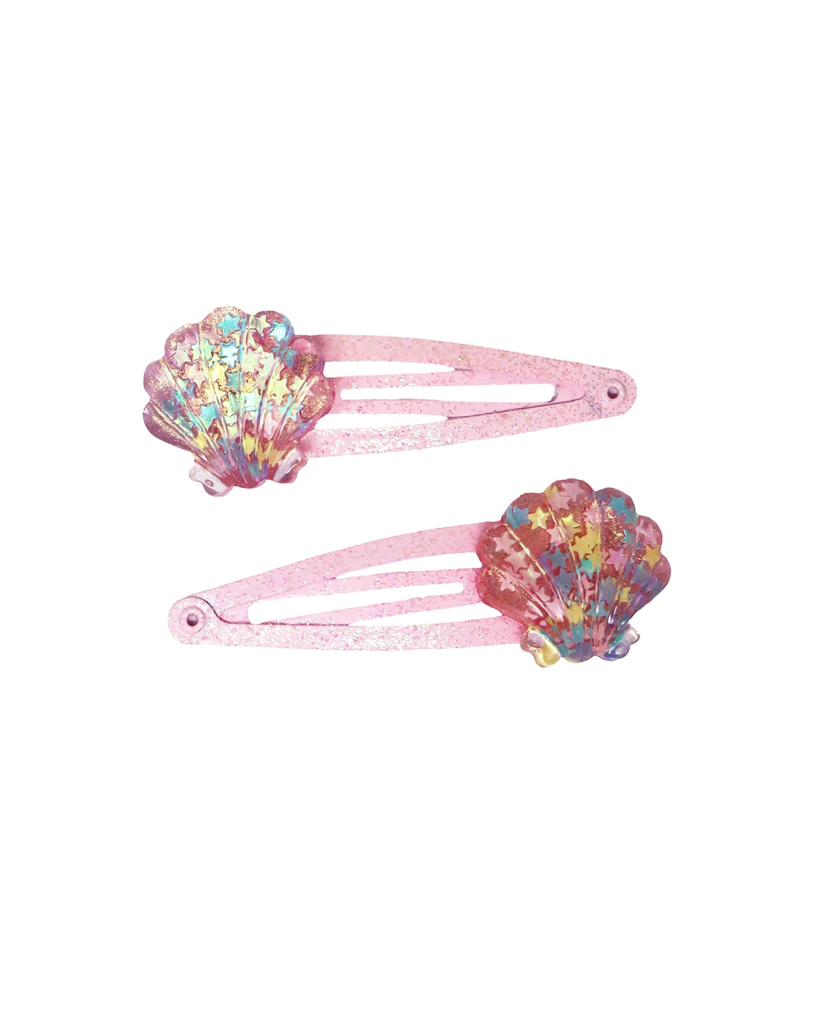 Mermaid Glitter Shell Hair Clips - Assorted