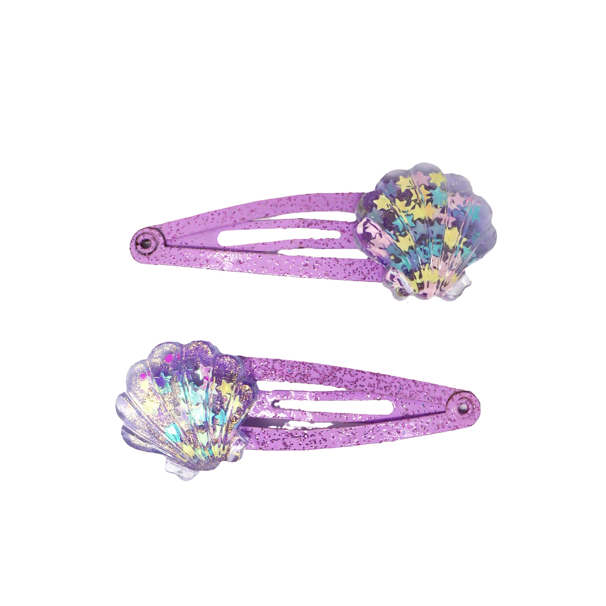 Mermaid Glitter Shell Hair Clips - Assorted