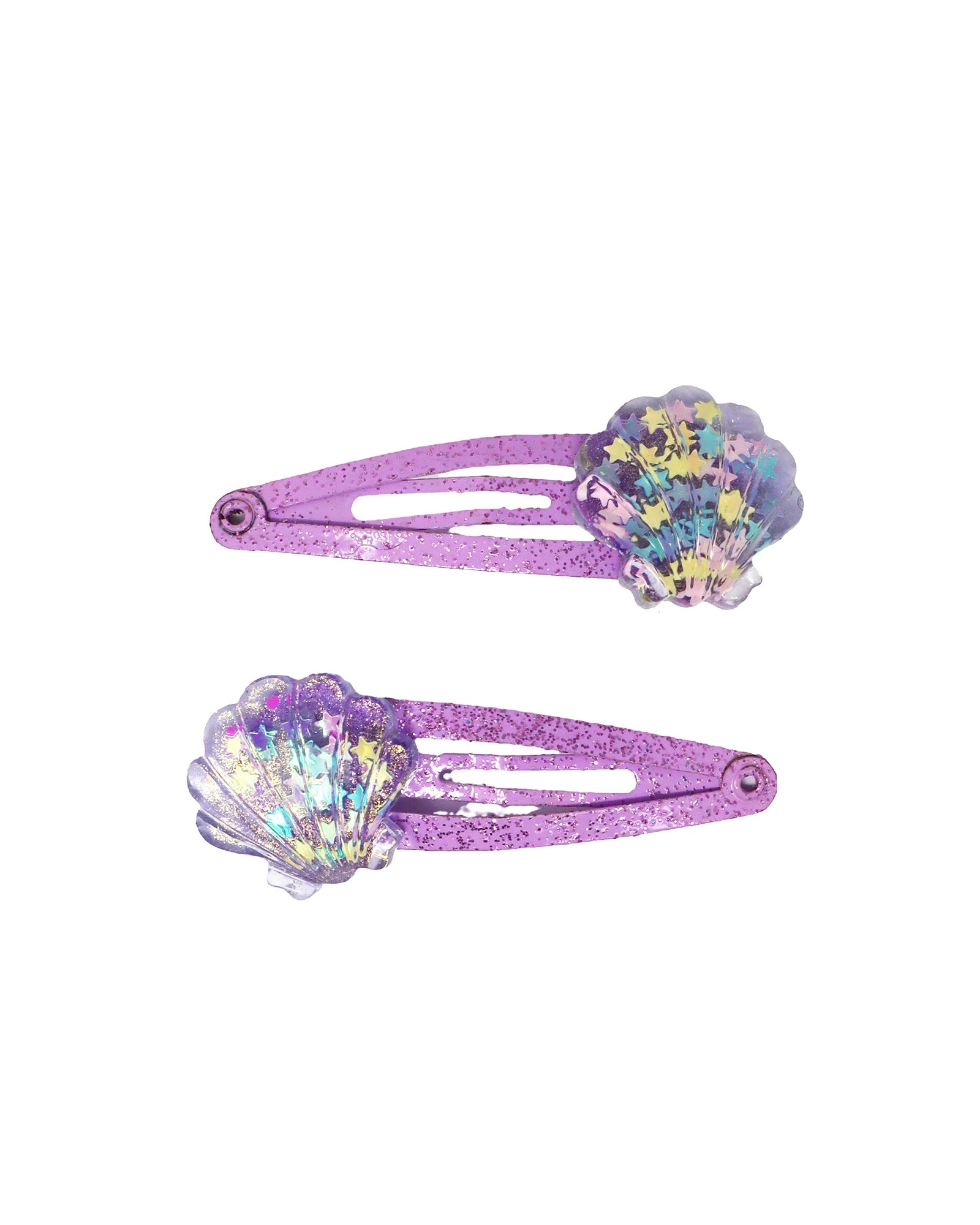 Mermaid Glitter Shell Hair Clips - Assorted
