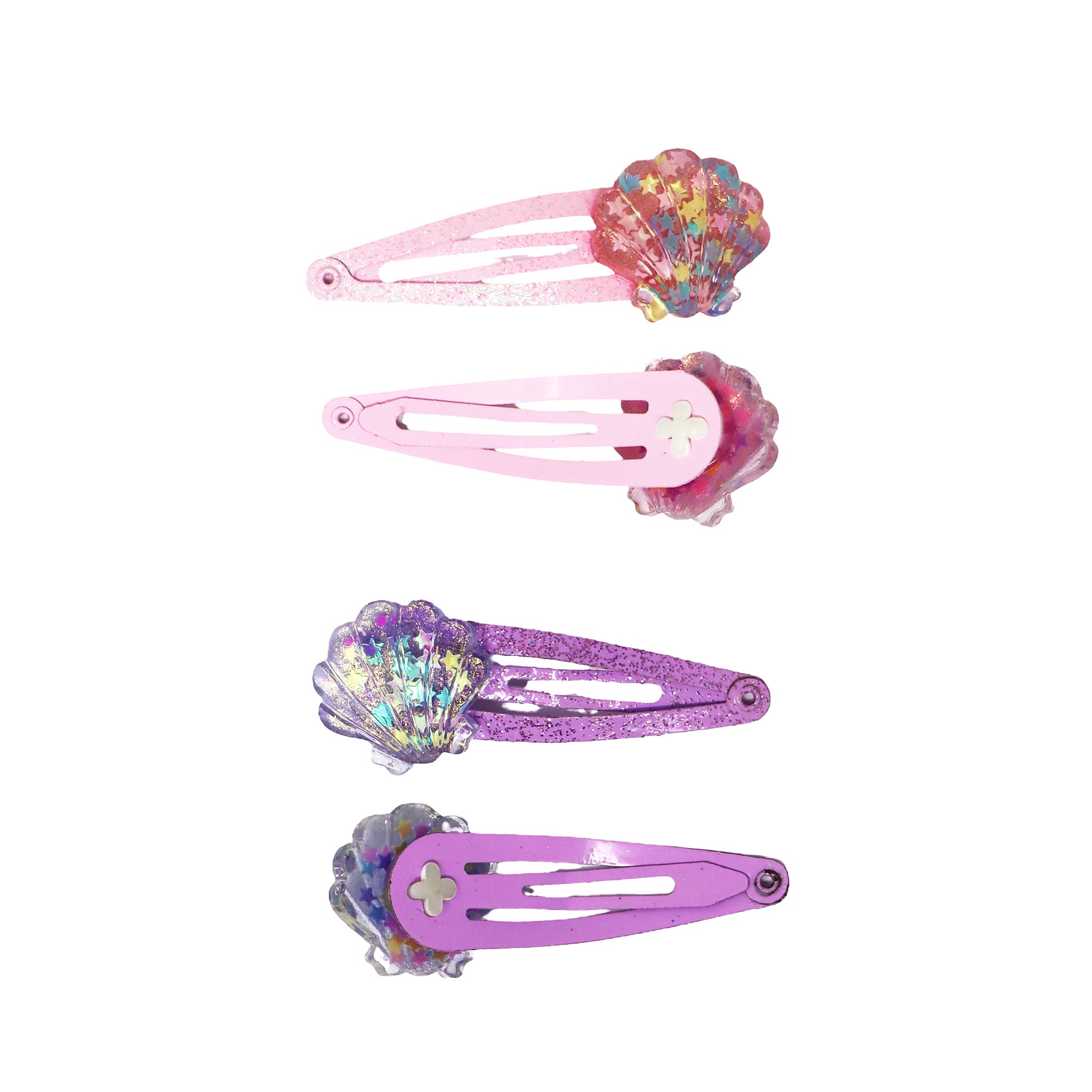 Mermaid Glitter Shell Hair Clips - Assorted