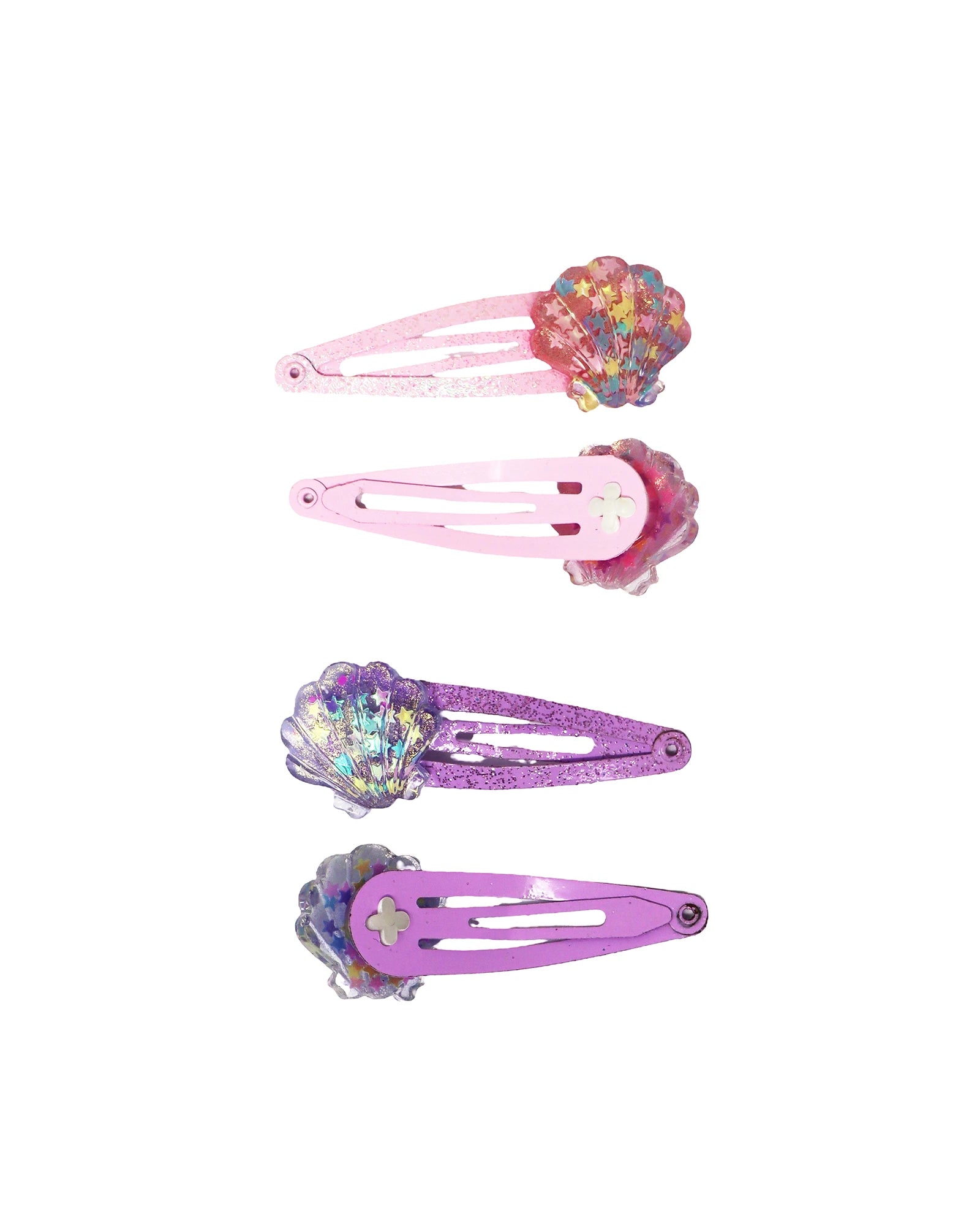 Mermaid Glitter Shell Hair Clips - Assorted