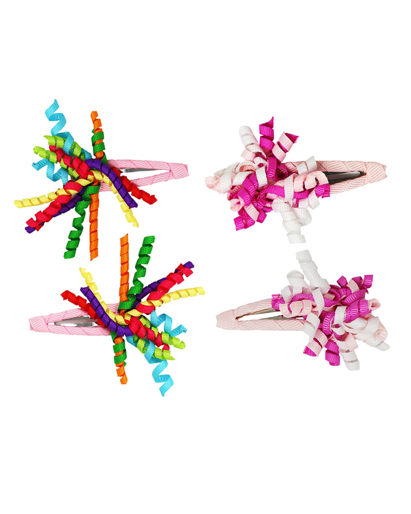 Curly Ribbon Hair Clip - Assorted