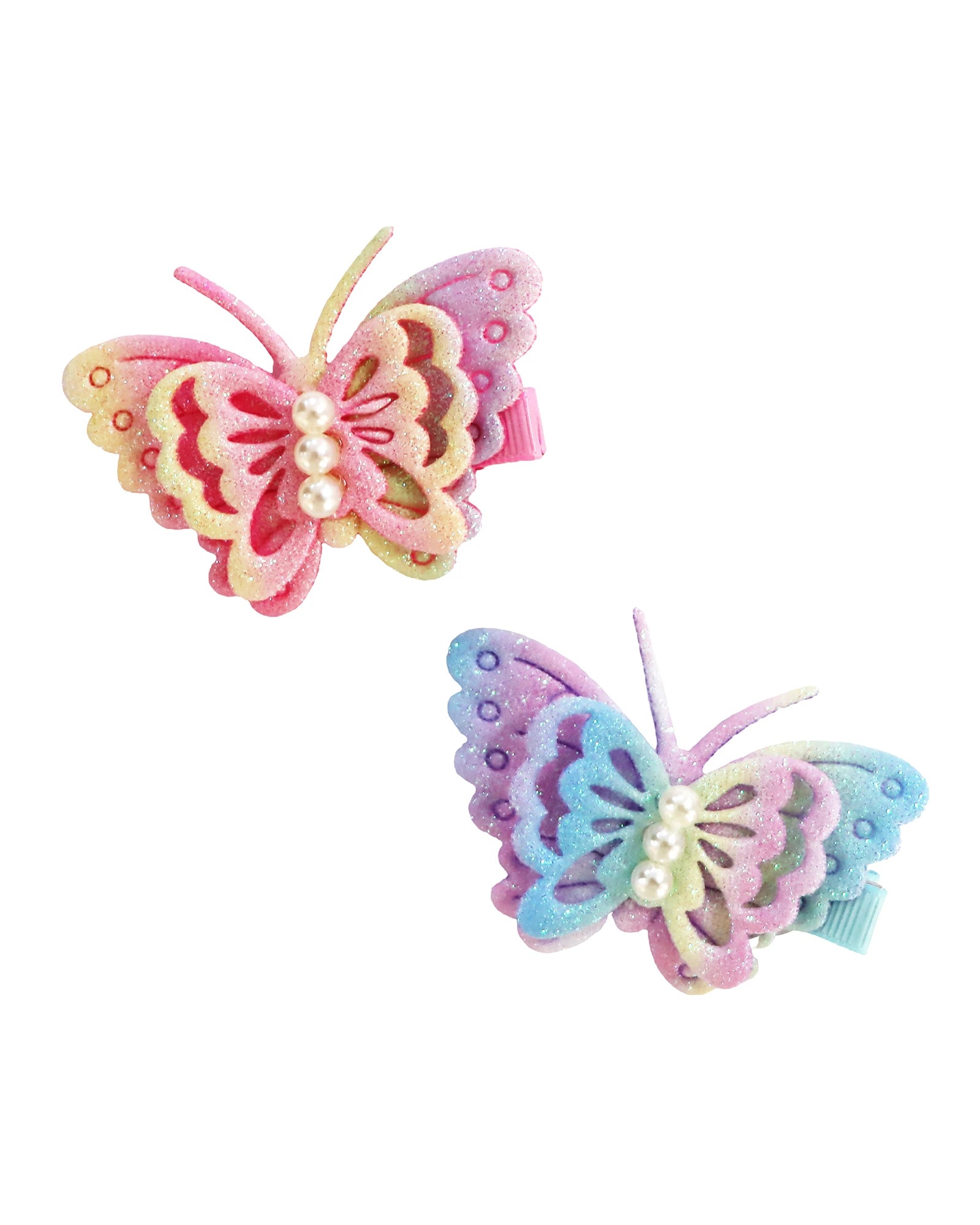 Rainbow Butterfly Hair Clip