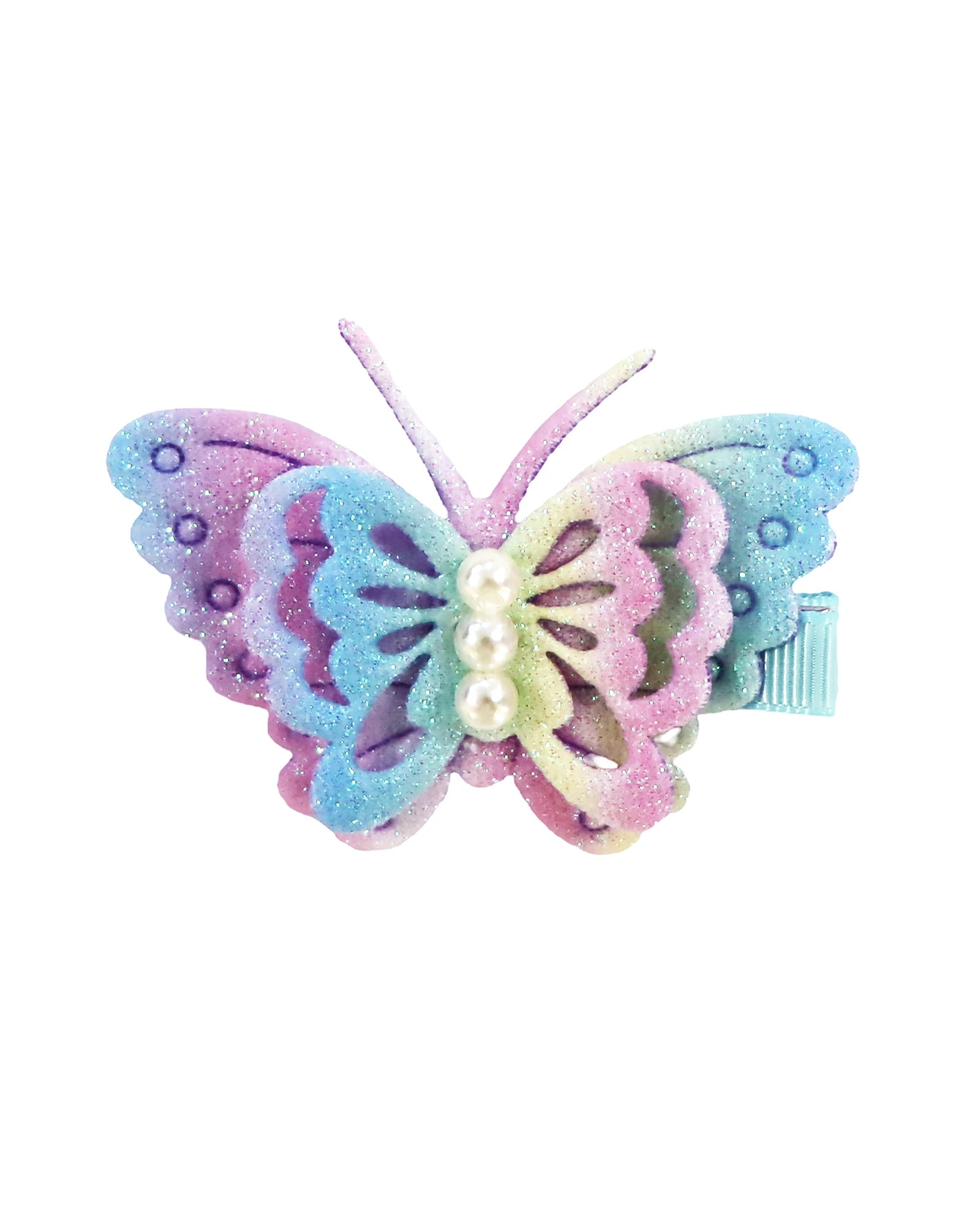 Rainbow Butterfly Hair Clip