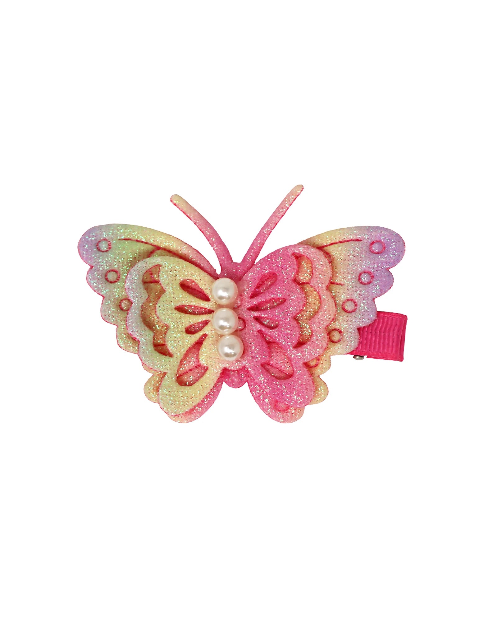 Rainbow Butterfly Hair Clip