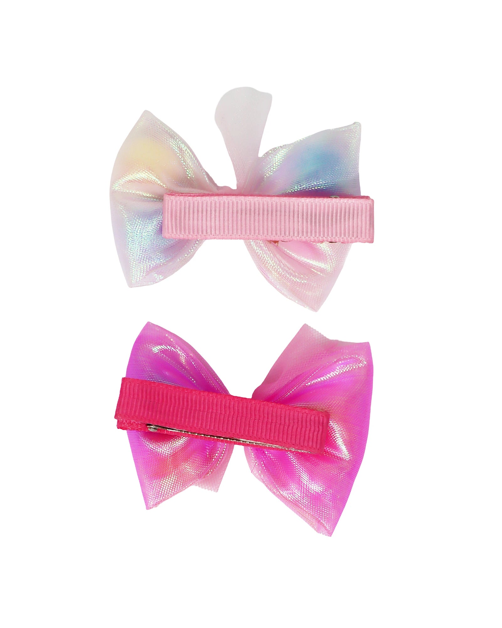 Pom Pom Bow Hair Clip
