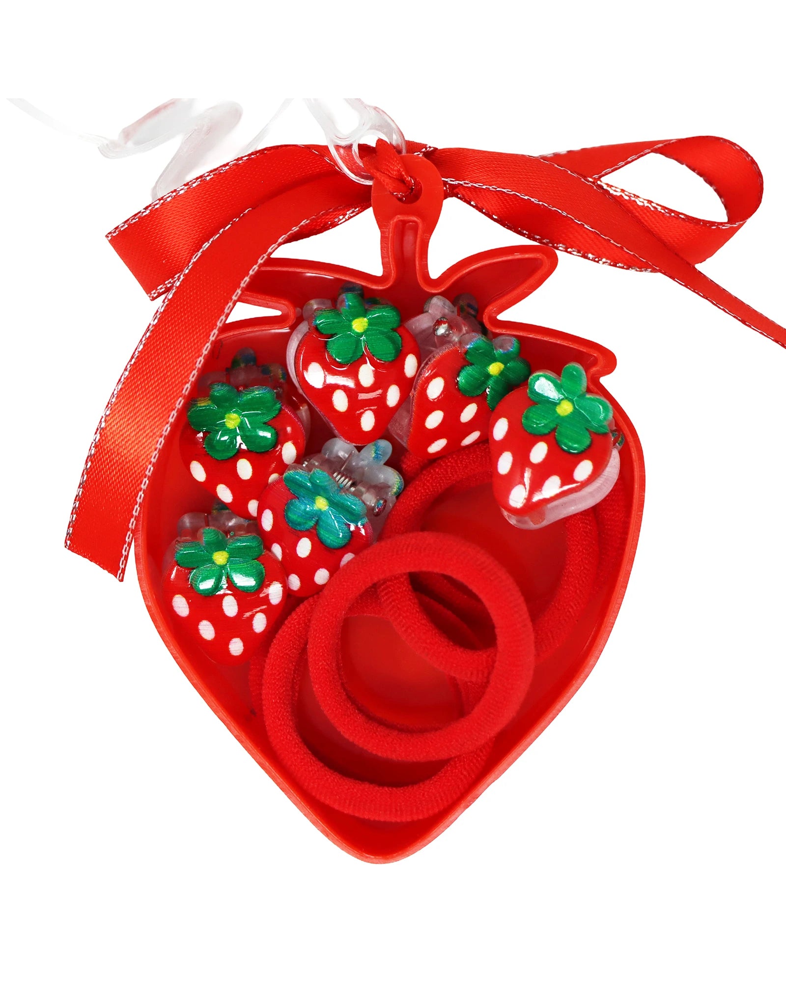 Mini Strawberry Hair Clip Set