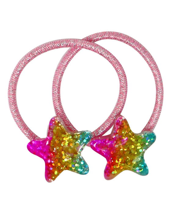Pink Poppy Rainbow Star Sparkly Hair Accessories Set