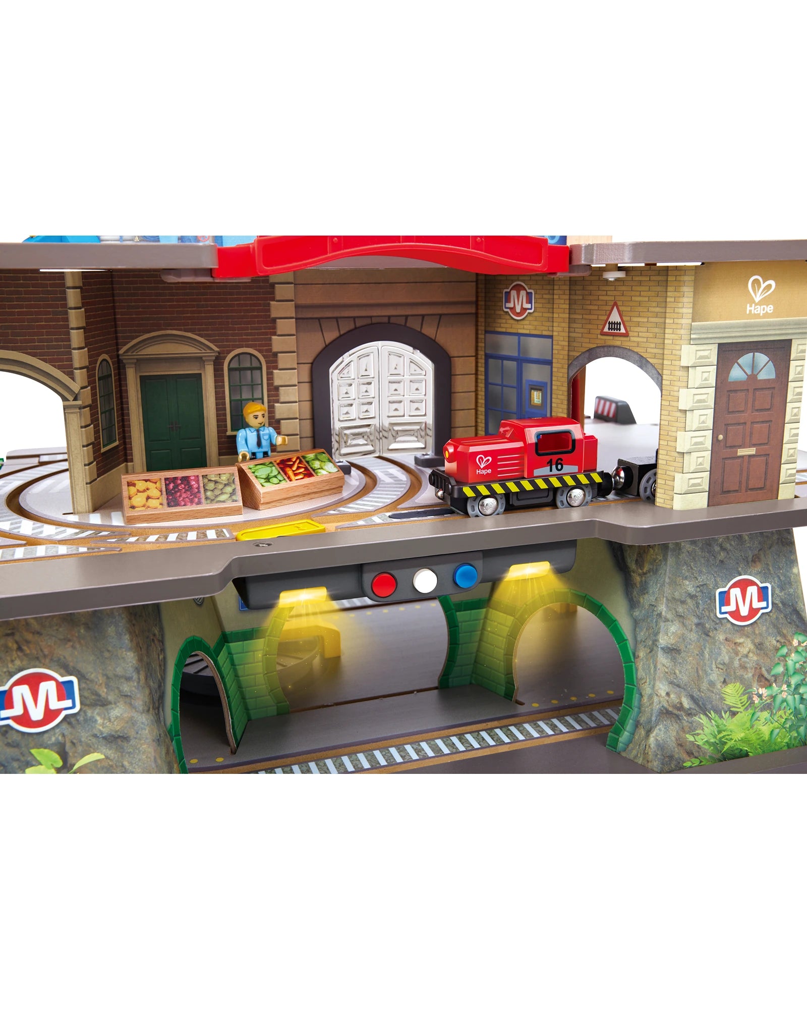 Hape Multi-Level Railway City Set