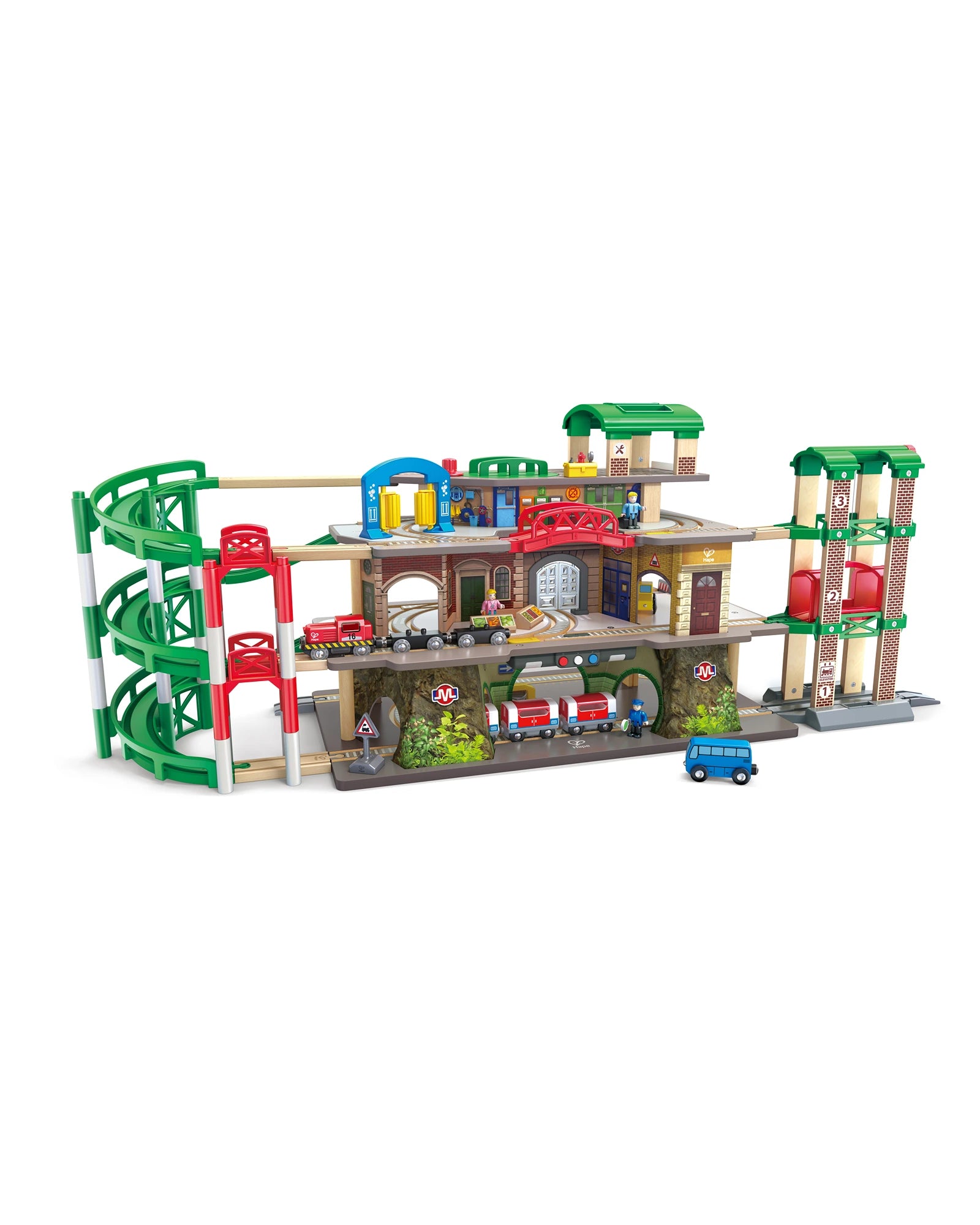 Hape Multi-Level Railway City Set